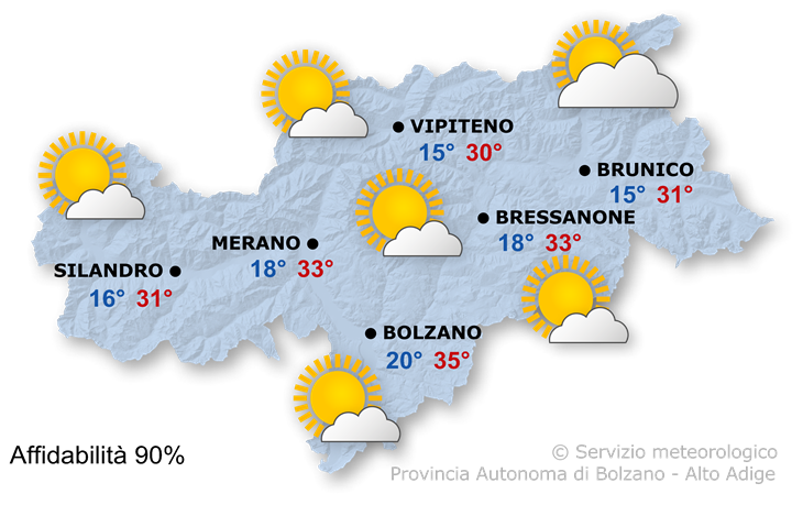 Soleggiato e molto caldo