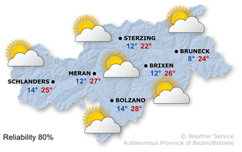 Warm with föhn winds