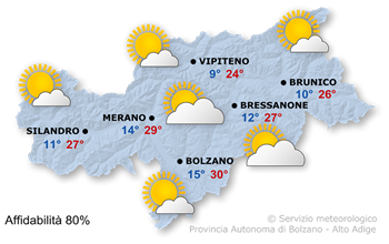 In prevalenza soleggiato