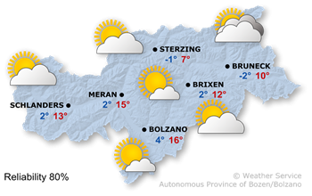 Sunny but cooler towards the south