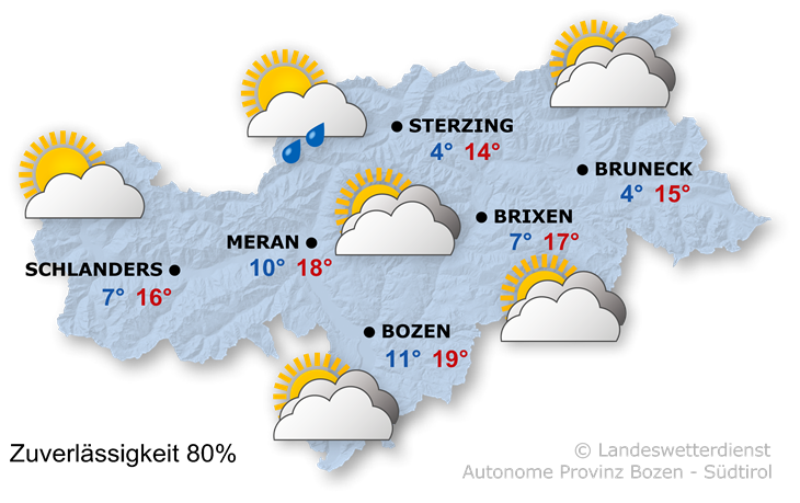 Vorhersage für morgen, 24.03.2023